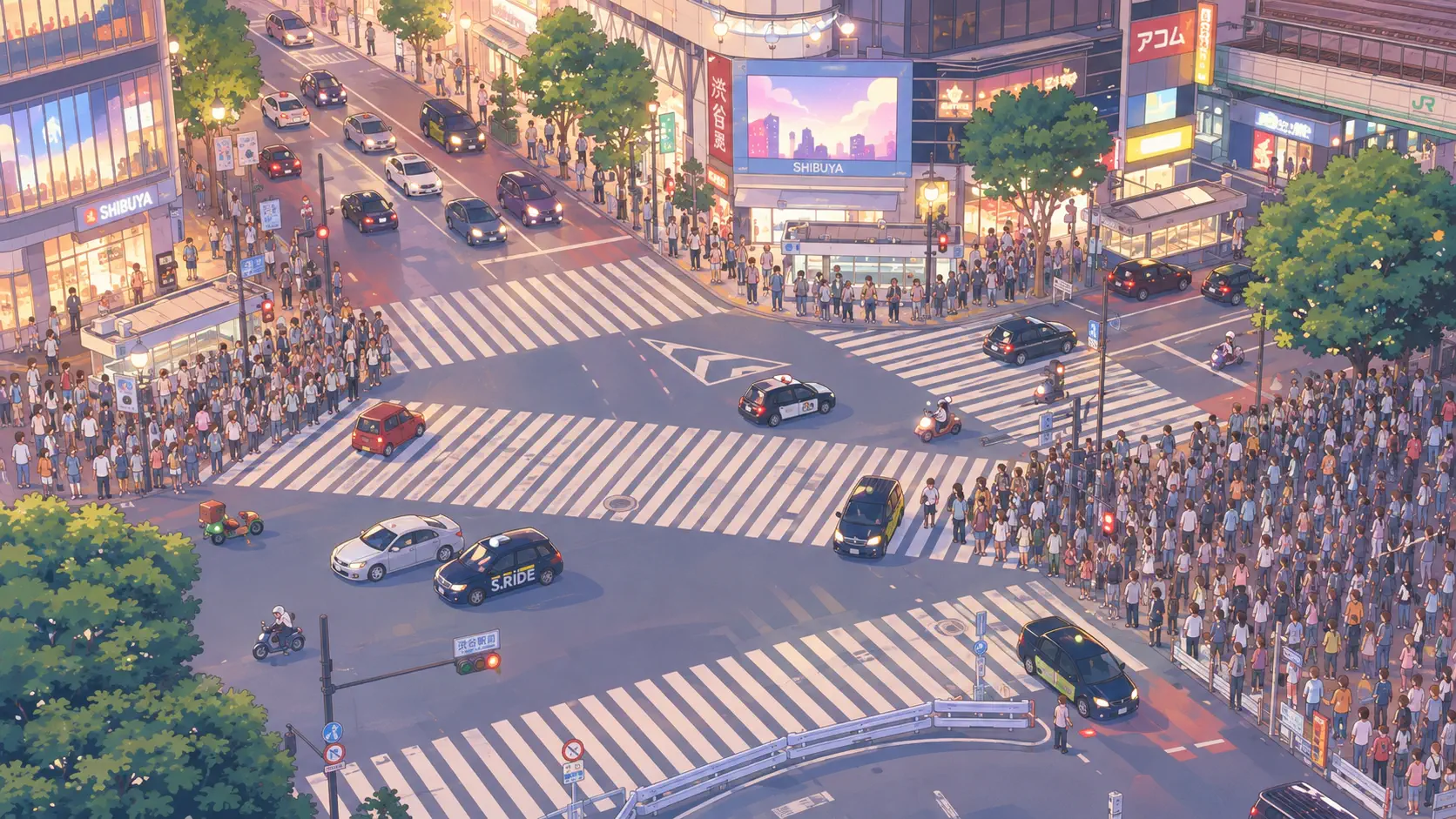 Shibuya Scramble Crossing live stream preview, Shibuya, Japan