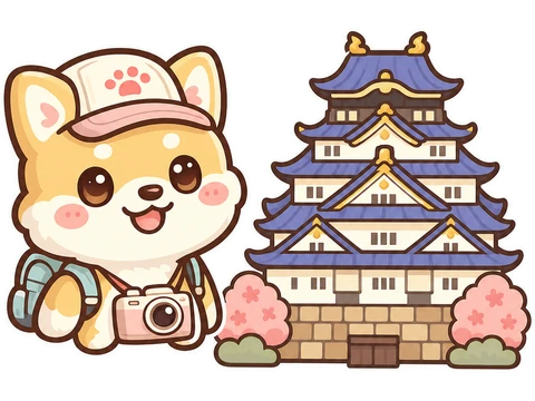 Sibi with Osaka Castle