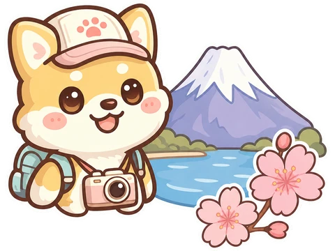 Sibi with Mount Fuji and Lake Kawaguchi