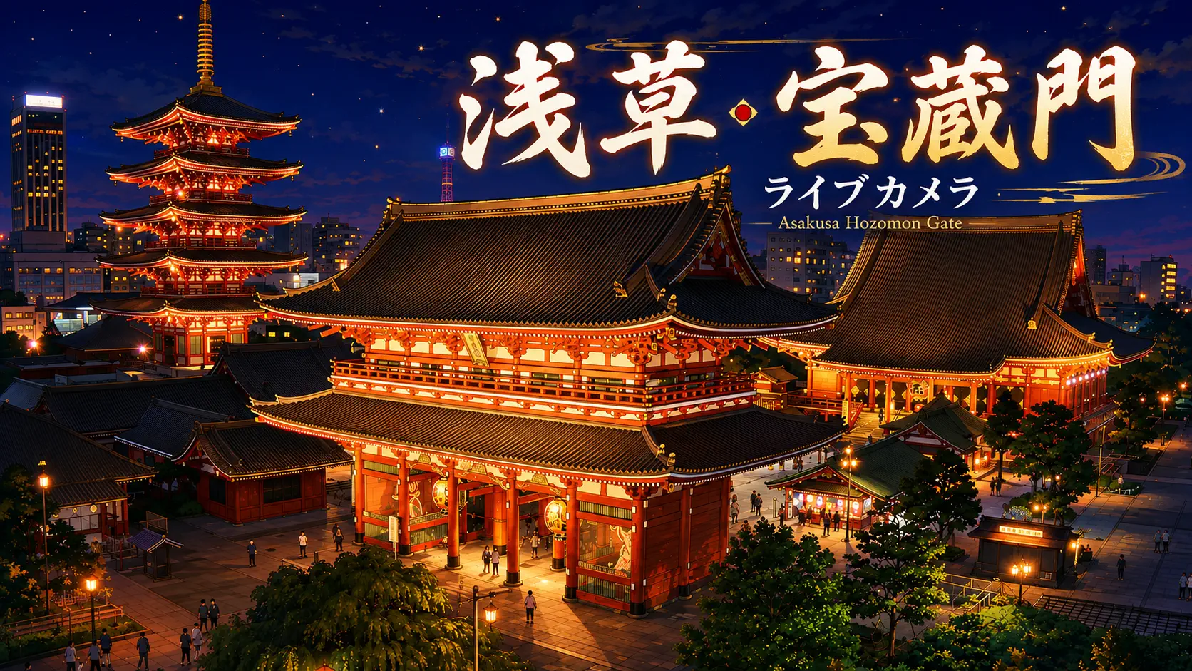 Hōzōmon Gate, Asakusa live stream preview, Asakusa, Japan