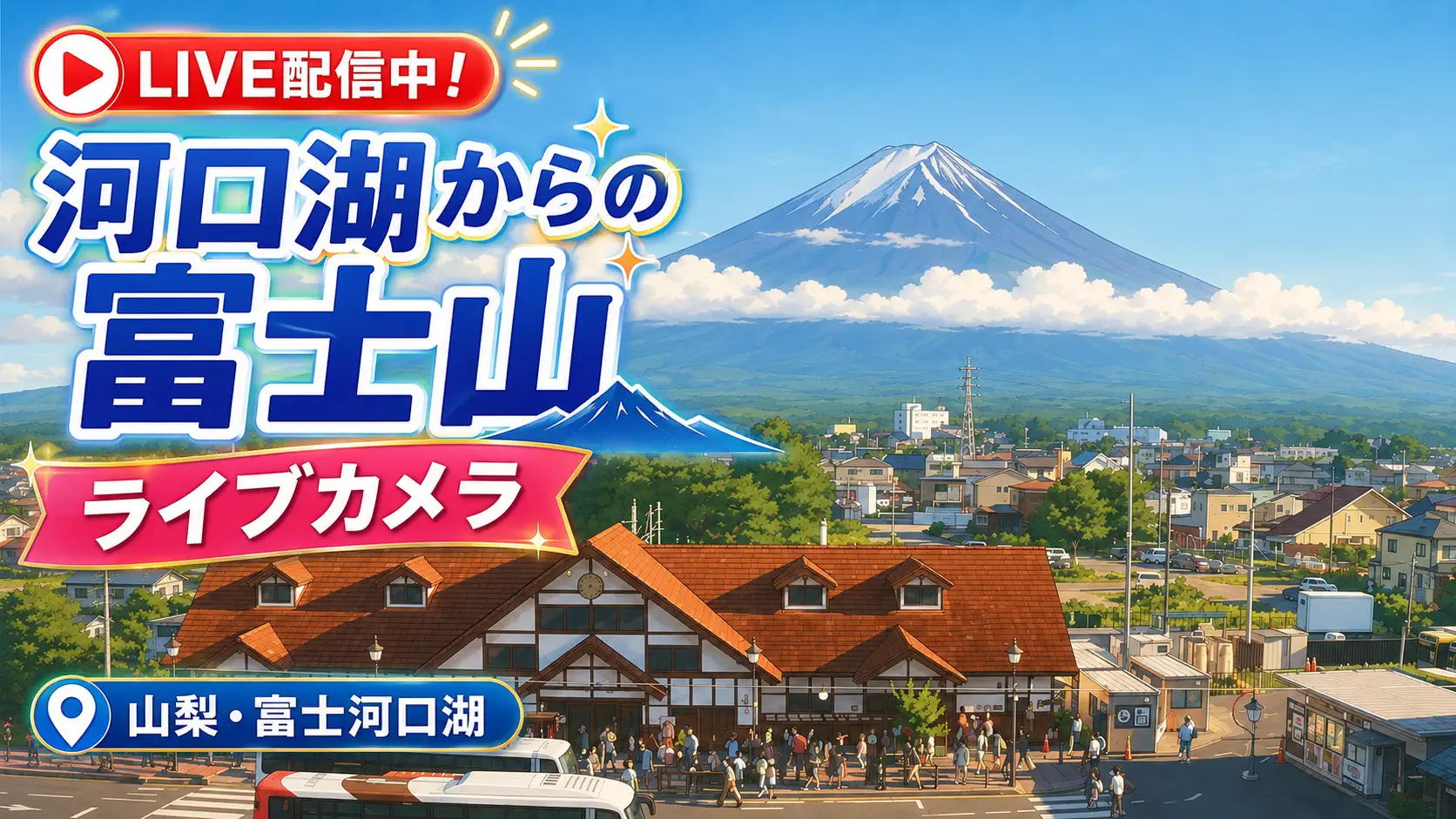 Mount Fuji from Kawaguchiko live stream preview, Fujikawaguchiko, Japan
